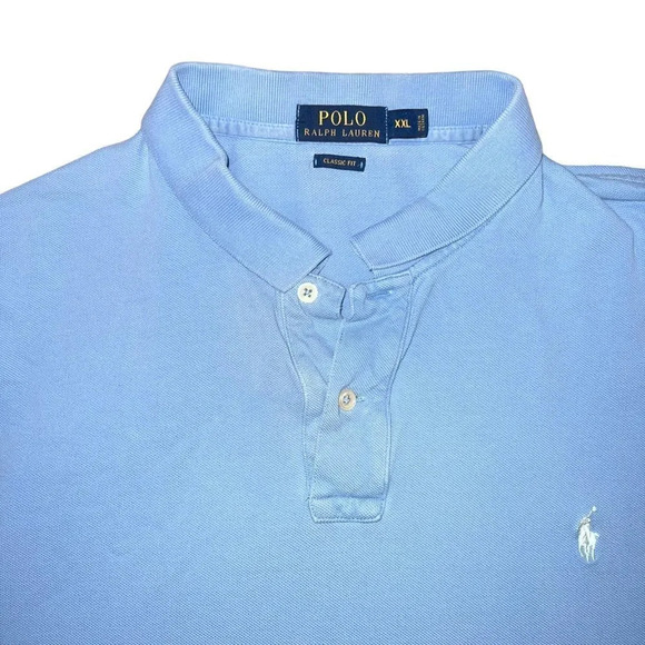 Polo Ralph Lauren Blue Cotton Classic Fit Polo T-Shirt XXL - Picture 3 of 6